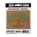 Sunburst Systems Decal Zen Zone Yoga Tree 4 in x 5 in 6062